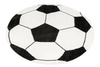 Okrągły Dywan Lima G758B white/black Piłka Football Biały Czarny