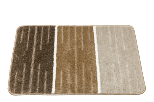 Komplet 3-częściowy Łazienkowy Como beige Beż Krem Pasy