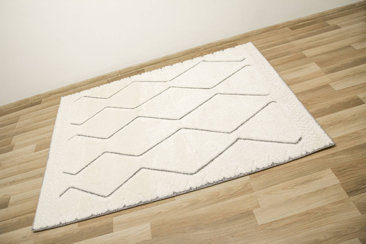 Dywan Shaggy Lula Soft IM09A L.Gr/Bon Krem Szary Zygzaki