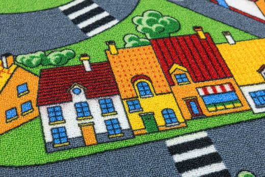 Wykładzina Little Village uliczki na filcu szerokość 4 m