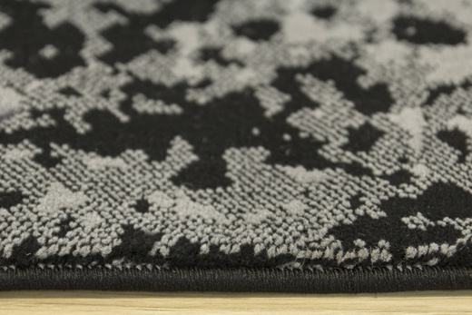 Lśniący Dywan Allora Plus 8060A black/grey Czarny Srebrny Marmur Beton