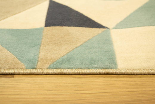 Chodnik Canvas Trójkąty Szary Turkus Granatowy szerokość 80 cm