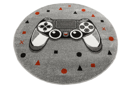 Okrągły Dywan Lima G928A l.grey/d.grey Gamepad Szary