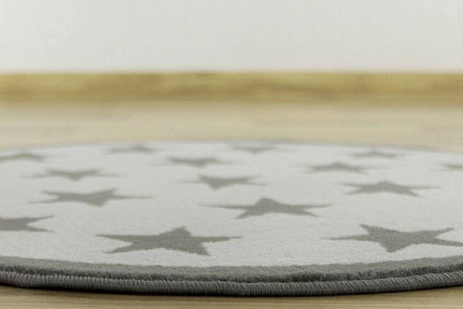 Okrągły Dywan LUNA 533909/89911 gwiazdki szare