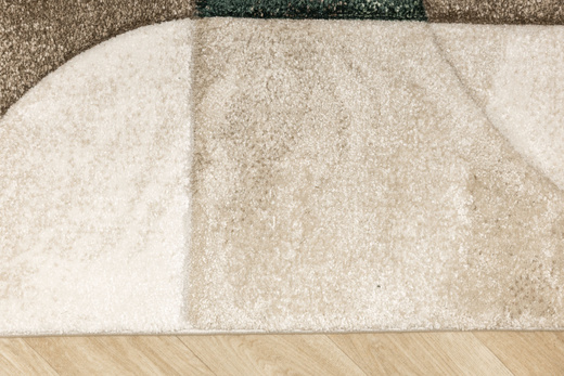 Dywan Kandy N412A l.beige/emeral Butelkowa Zieleń Beż Fryz