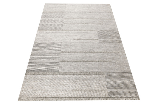 Dywan Sznurkowy Oria 82VH7-Y Beż Szary Prostokąty Gruby Splot