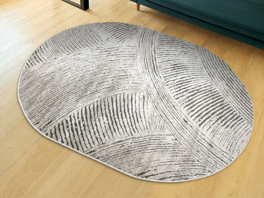 Dywan Owalny Matara P171A sp.antra/l.beO Beż Szary Kaszmir Linie