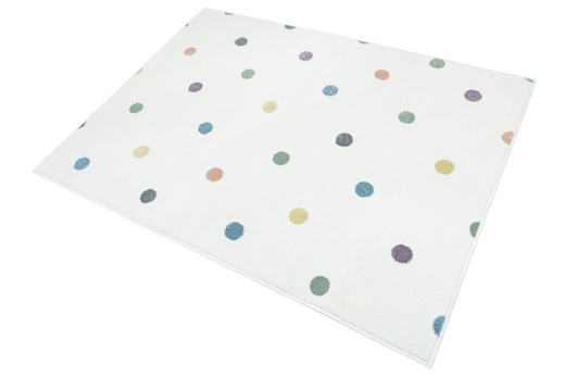 Dywan Dziecięcy C275A cream/lila Krem Kropki