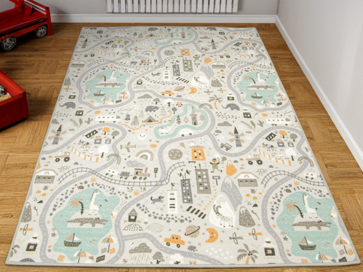 Pastelowy Dywan Dziecięcy Uliczki 04