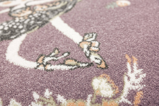 Okrągły Dywan Lima G938A lila/cream Fiolet Krem Baletnica Księżniczka