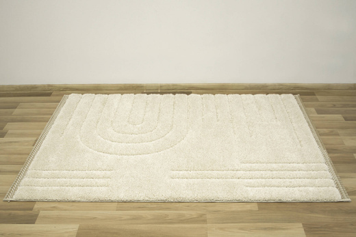 Dywan Shaggy/Sizal Akra 65274/655 Krem Pasy