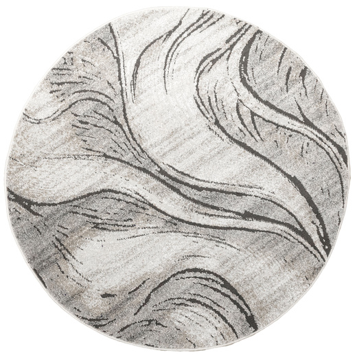 Dywan Okrągły Matara P176A m.grey/sp.antO Szary Fale