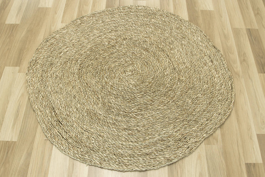 Okrągła Mata Słomiana Pełna Plecionka
