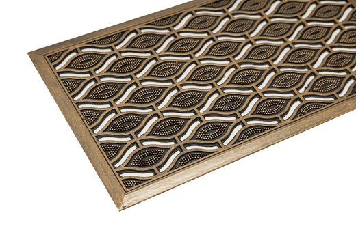 Wycieraczka gumowa M43 ażurowa złota w łezki