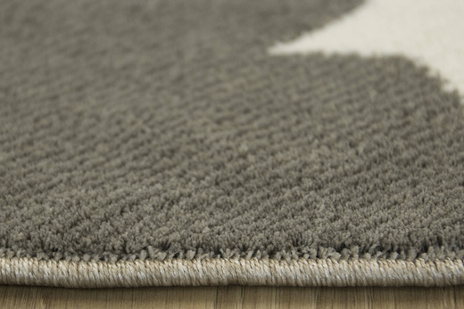 Okrągły dywan Karo 6066A white/mink 31 Szarobrązowy Krem Gwiazdki