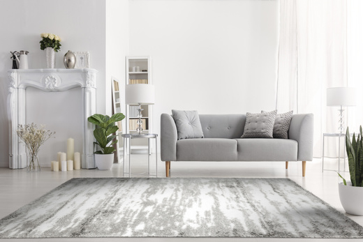 Dywan Shaggy Puffy P387 grey/antracite Szary Beton Abstrakcja