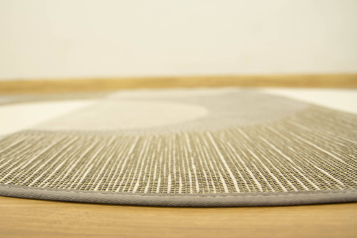 Okrągły Dywan Sznurkowy Foggia 16732/631 Szary Srebrny