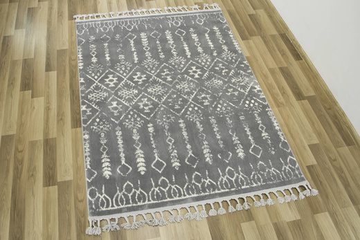 Dywan Karof 2619A grey/white 43 Szary Krem Etno