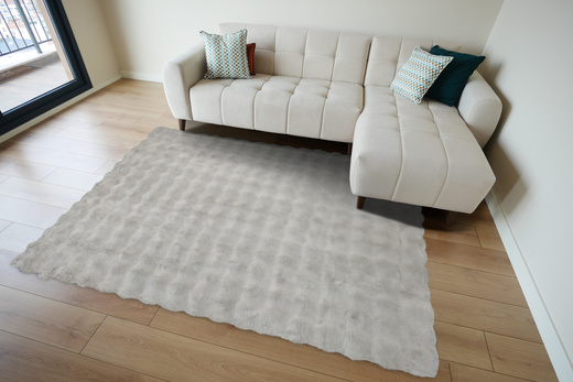 Dywan Oslo Bubble Taupe Szarobeżowy Rabbit Królik