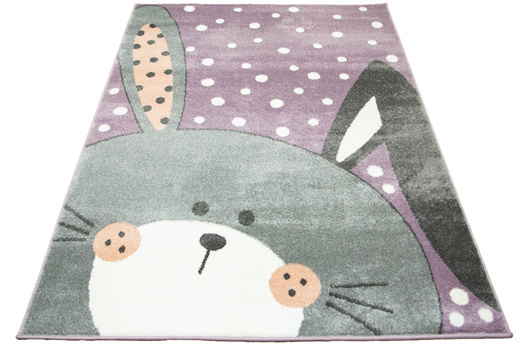 Dywan Dziecięcy Lima 1316C lila/l.grey Fiolet Szary Króliczek