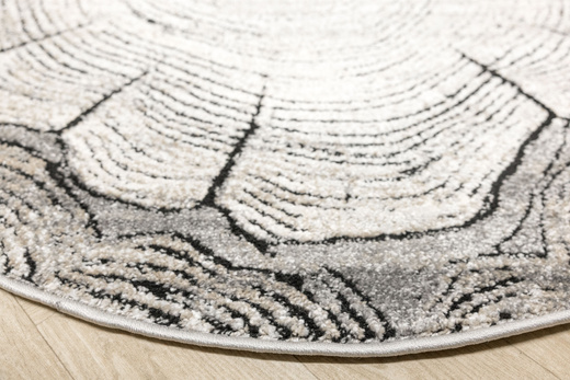 Dywan Okrągły Matara P156A l.grey/sp.antr Szary Beż Krem Pień