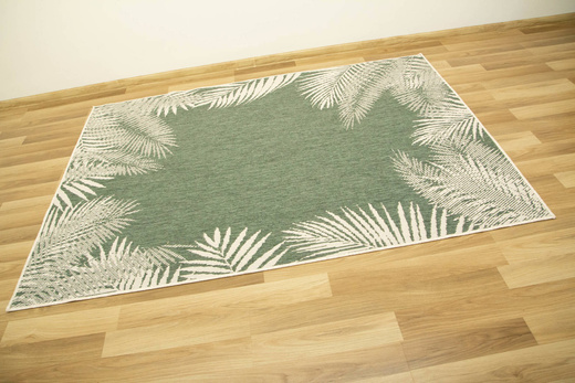 Dywan Dwustronny Sznurkowy Brussels 205183/10520 green liście palmy Outdoor