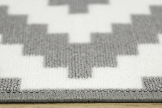 Antypoślizgowy Skandynawski Dywan Romby Szare
