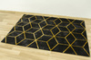 Dywan FESTIVAL 5871A yellow/black Czarny Złoty Cubes