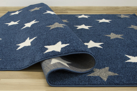 Dywan Emily Kids 5767A d.gri/d.blue Gwiazdki Granatowe