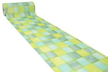 Mata Łazienkowa Softy-tex 844 zielona kratka szerokość 65 cm