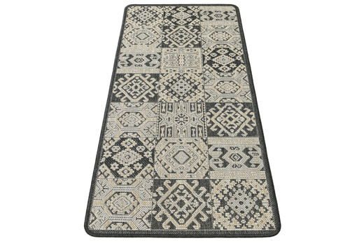 Antypoślizgowy Dywan FLEX 19636/P10 Grafit Beż Patchwork