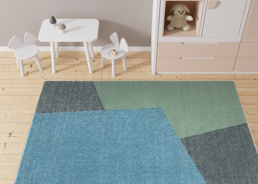 Dywan Dziecięcy Lima M046A blue/green Zielony Szary Niebieski