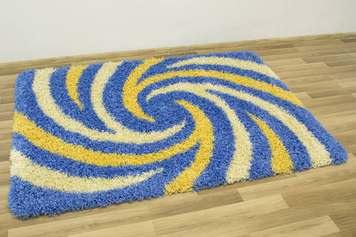 Dywan SHAGGY 0889 l.blue/yellow Krem Żółty Niebieski