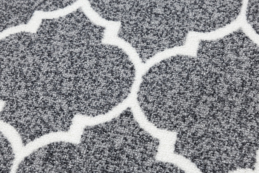 Antypoślizgowy Dywan Jasny Szary Koniczyna Marokańska