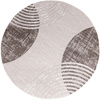 Okrągły Dywan Nantes NT209A Beige/Brown Szarobeżowy Półkola
