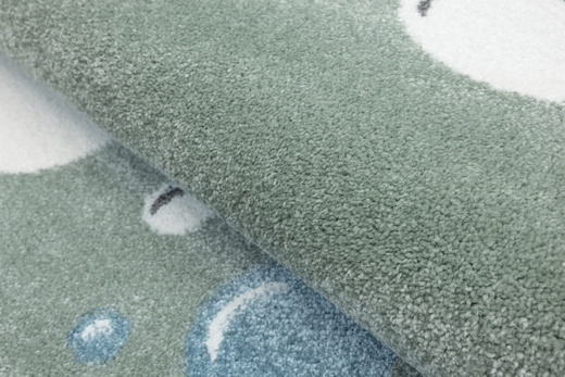 Okrągły Dywan Lima M041A green/cream Zieony Krem Banieczki