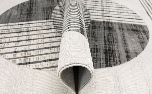 Dywan Verano H538A cream/grey Krem Szary Złoty Okręgi