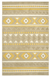 Dywan Sznurkowy Dwupoziomowy Reni 24514/852 Trójkąty Romby Aztec Beż