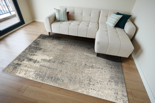 Wełniany Dywan Agnella Isfahan Leno Siwy Beton