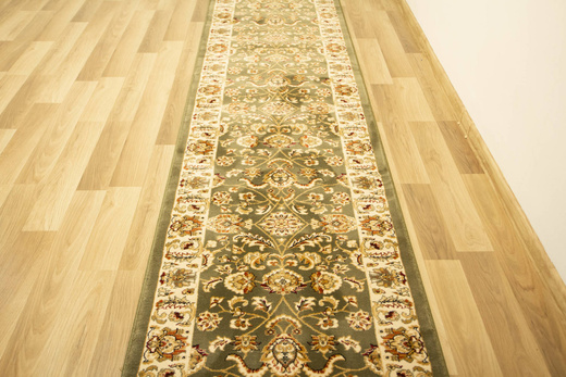 Chodnik Ornamentowy Venezia 1566c Zielony szerokość 67 cm