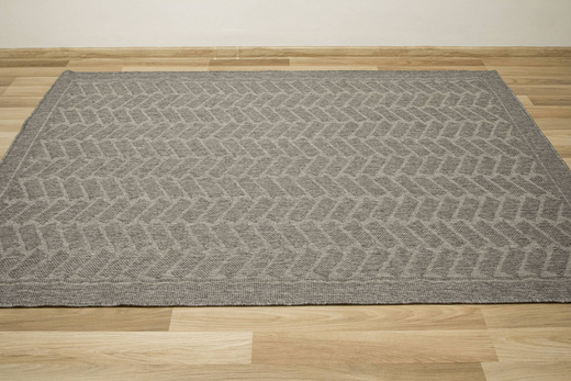 Dywan Dwustronny Sznurkowy Brussels 205855/10010 Silver Szary Krem Cegiełki Jodełka Outdoor