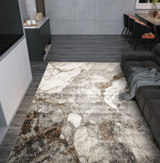 Dywan Ponte N844A l.grey/d.grey Szary Brąz Marmur