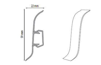 Łącznik do listwy przypodłogowej Premium Cezar 143 dąb medoł mat