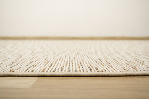 Wykładzina Pętelkowa Genewa 61 Beż Melanż Gruby Splot Prążki szerokość 4 m