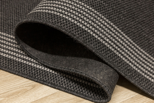 Chodnik Sznurkowy Natura Loper 3427 Grafit Krem Paski szerokość 80 cm