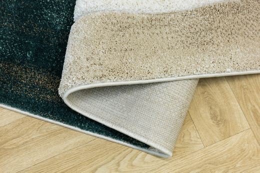 Dywan Kandy N372A l.beige/emeral Butelkowa zieleń Beż Fryz