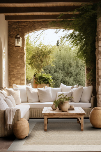 Dywan Dwustronny Sznurkowy Brussels 205830/10820 Jute Outdoor Ramki Beż Krem