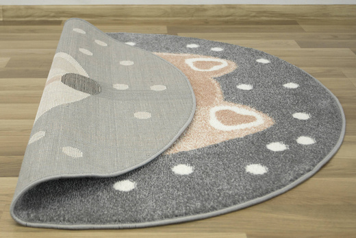 Okrągły Dywan Lima 1312B l.grey/cream Różowy Szary Lisek
