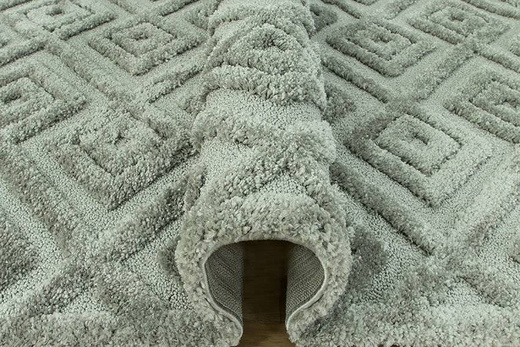 Dywan Berber 6846 l.grey 3D z frędzlami