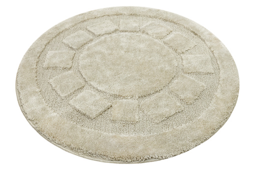 Dywanik Okrągły Łazienkowy Antypoślizgowy Ocean Light Beige Jasny Beż